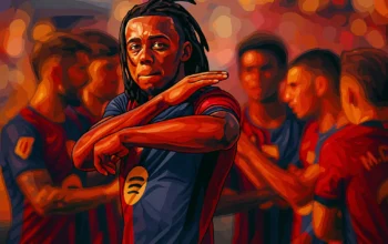 Ilustrasi - Pemain Barcelona, Jules Kounde merayakan gol bersama rekan-rekannya saat laga lanjutan Liga Spanyol 2024/2025 melawan Valladolid di Olympic Stadium, Barcelona, Spanyol, Sabtu (31/08/2024).