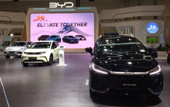 Image Credit Istimewa - BYD sendiri telah berhasil mancatatkan penjualan mobil lisrik sebanyak 15.433 unit dengan share market mencapai 34 persen.