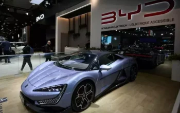 Image Credit Xinhua - BYD Yangwang U9 pada pameran Brussels Motor Show di Belgia.