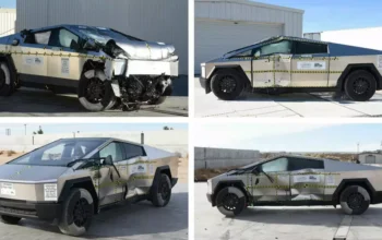 Image Credit Carscoops - Tesla Cybertruck berhasil meraih rating 5 bintang uji tabrak dari NHTSA.