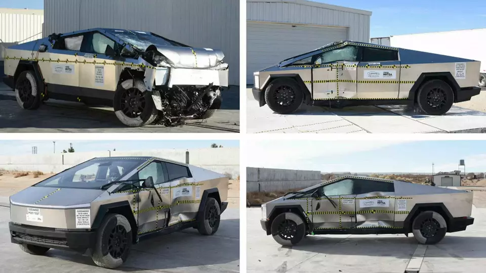 Image Credit Carscoops - Tesla Cybertruck berhasil meraih rating 5 bintang uji tabrak dari NHTSA.