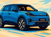 Ilustrasi - Penampakan Nissan Micra versi full listrik yang didesain oleh Nissan Eropa dan siap mengaspal pada akhir 2025.