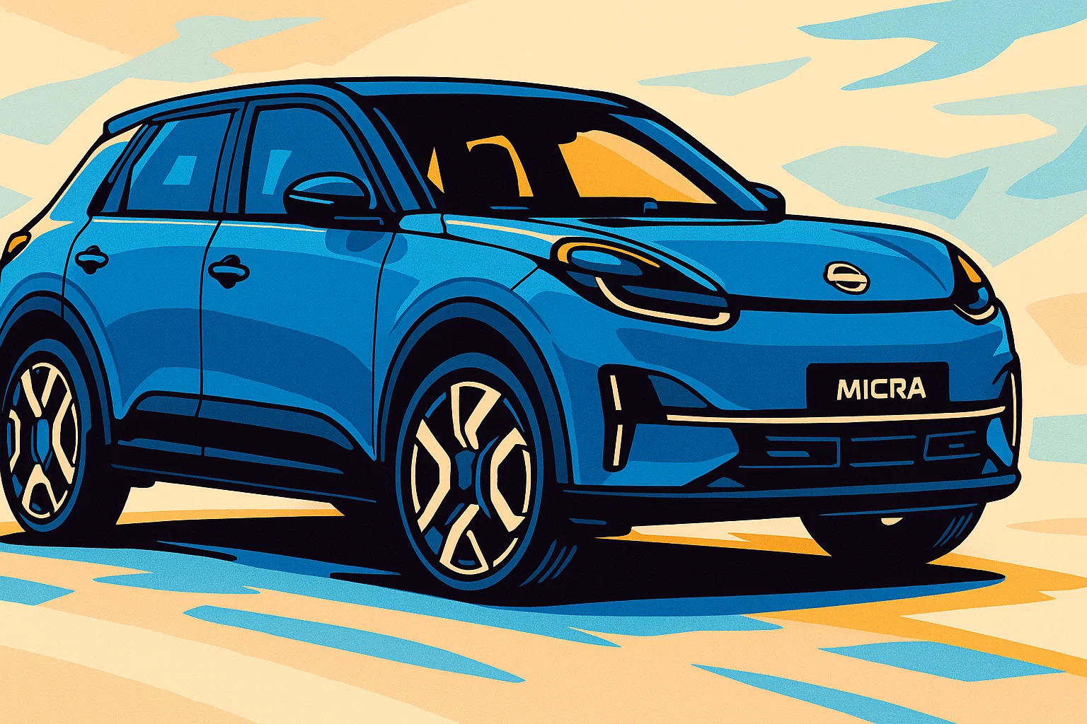 Ilustrasi - Penampakan Nissan Micra versi full listrik yang didesain oleh Nissan Eropa dan siap mengaspal pada akhir 2025.