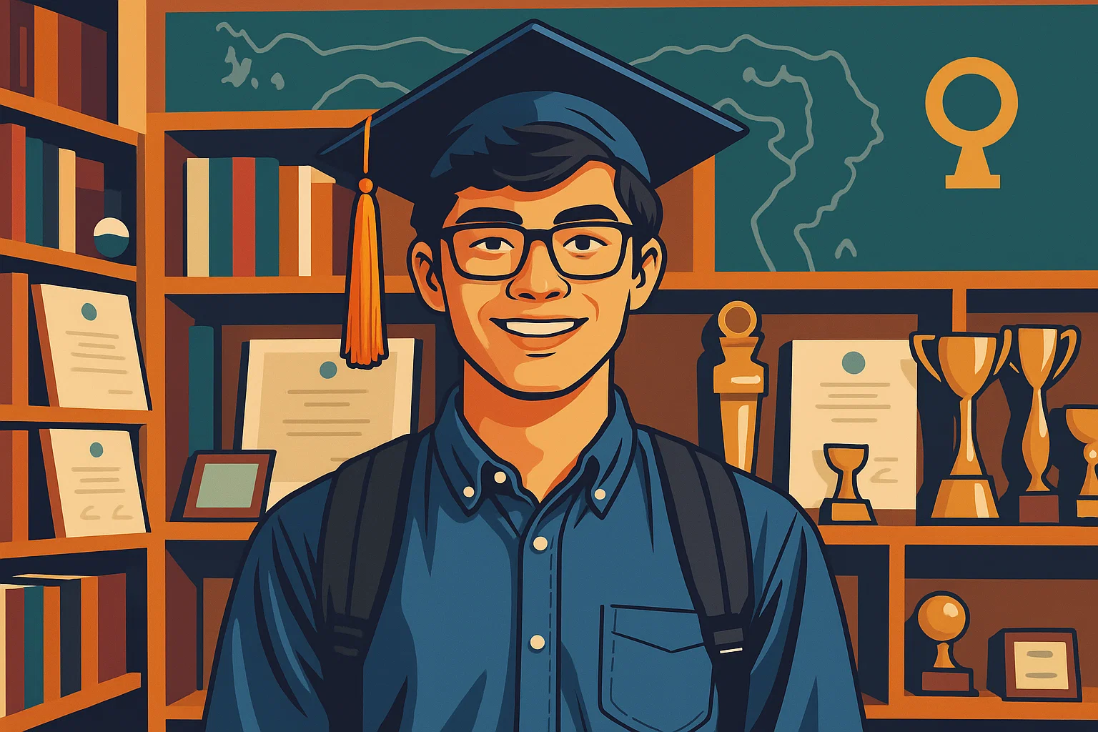 Ilustrasi seorang pelajar.(Indonesiaupdates.com)