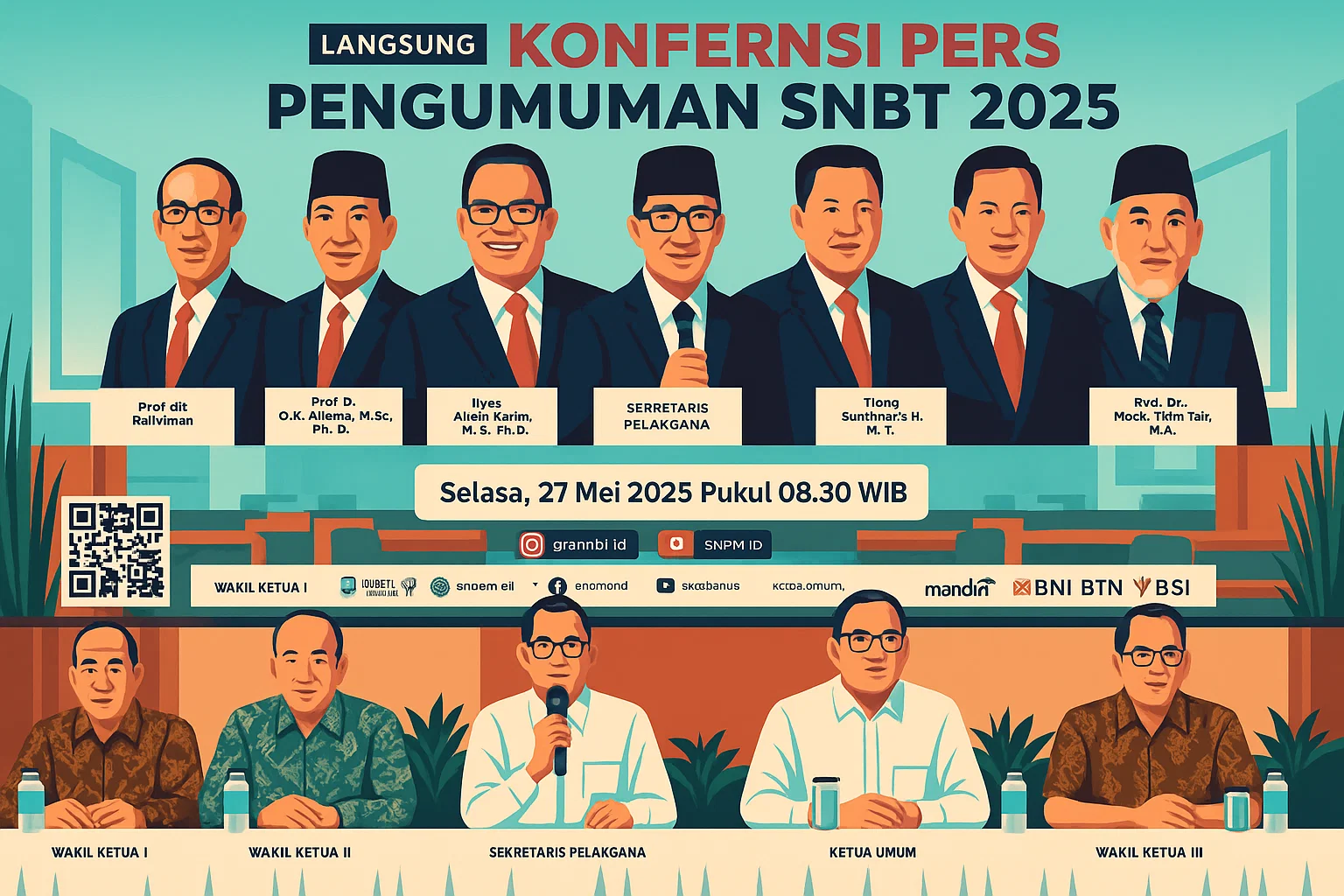 Ilustrasi - Konferensi Pers Pengumuman UTBK SNBT 2025.