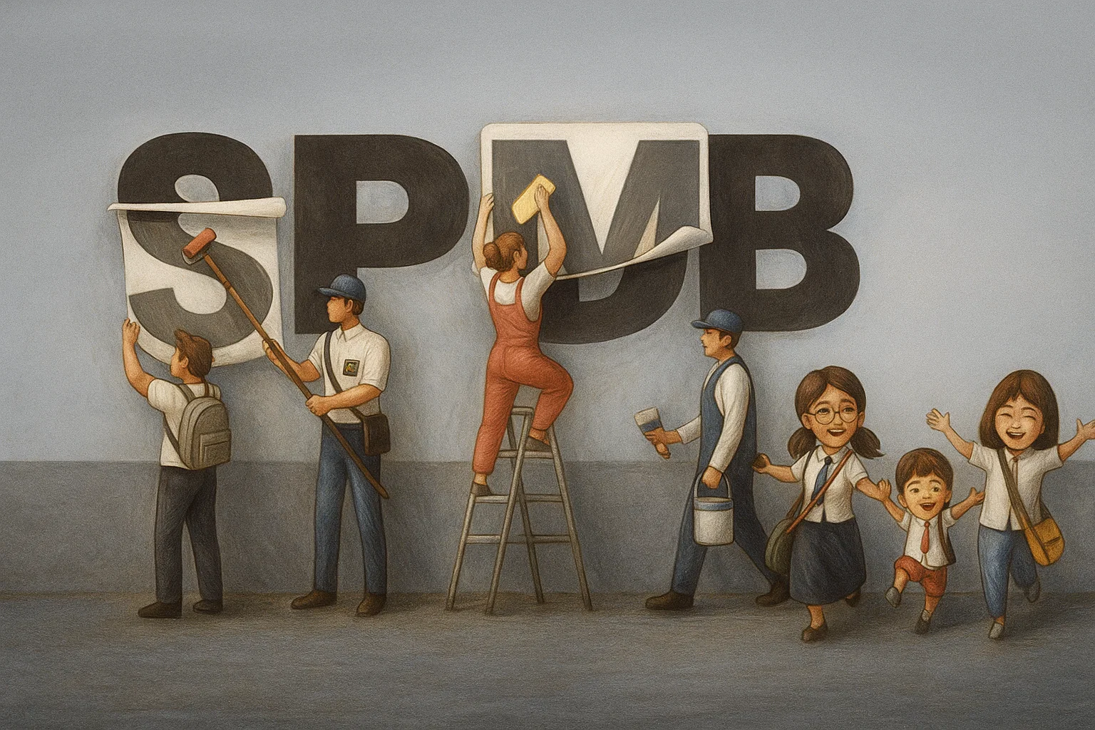 Ilustrasi - Banner Grafis Bocoran PPDB 2025 Diubah Jadi SPMB .