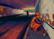 Ilustrasi - Petugas penanganan prasarana dan sarana umum (PPSU) .