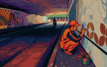 Ilustrasi - Petugas penanganan prasarana dan sarana umum (PPSU) .