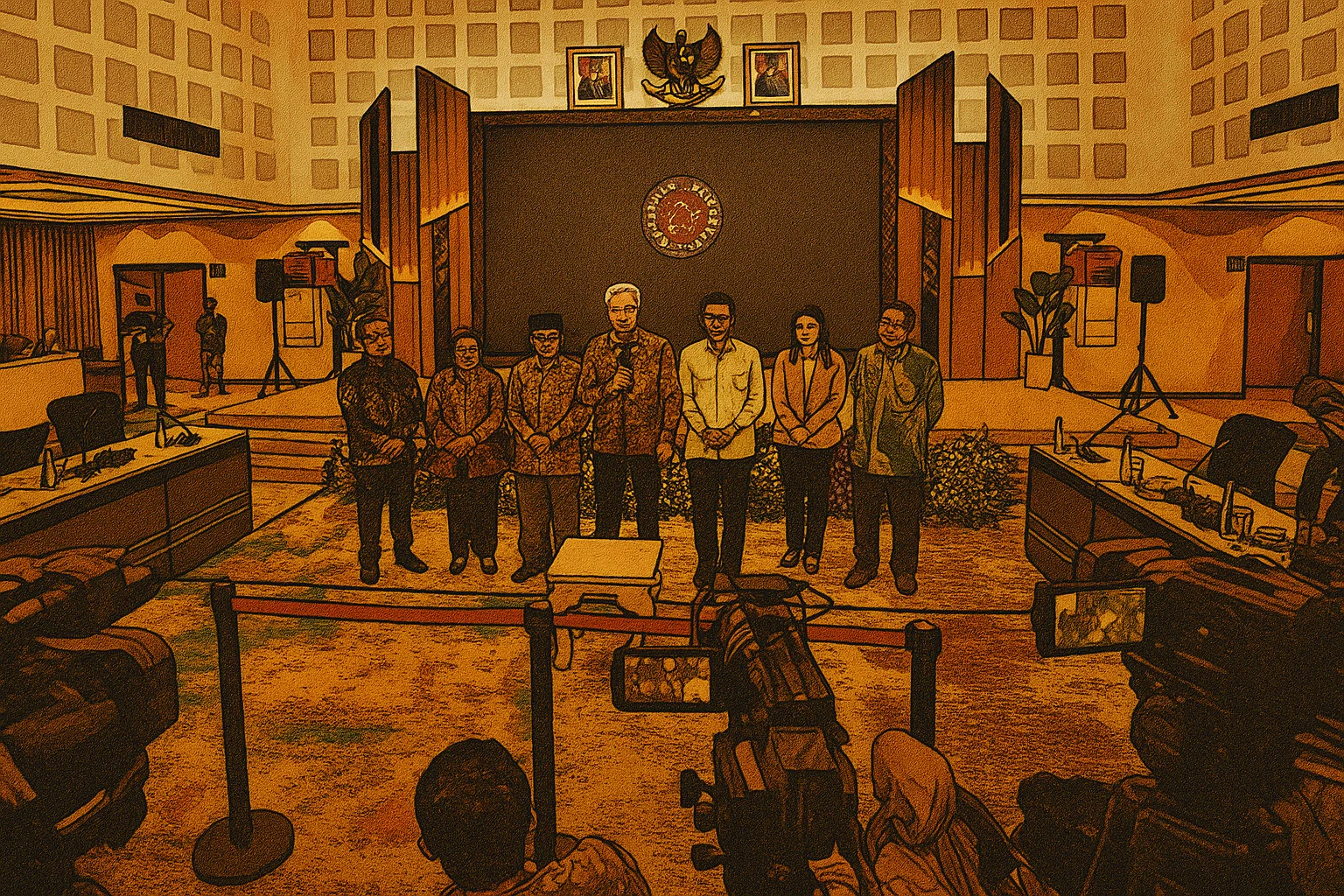 Ilustrasi - Wakil Menteri Sosial Agus Jabo Priyono menghadiri Rapat Tingkat Menteri terkait Cek Kesehatan Gratis bersama Menteri Koordinator Bidang Pembangunan Manusia dan Kebudayaan (Menko PMK) Pratikno, Menteri Kesehatan Budi Gunadi Sadikin, Menteri Pendidikan Dasar dan Menengah Abdul Mu'ti, Wakil Menteri Dalam Negeri Ribka Haluk, dan Dirjen Komunikasi Publik dan Media Fifi Aleyda Yahya di kantor Kemenko PMK, Jakarta, Kamis (3/7/2025).