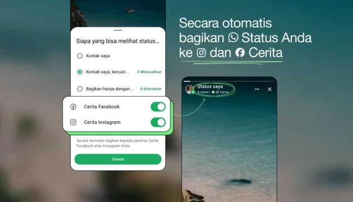 Fitur Baru Meta: WA Status Bisa Terhubung ke Instagram dan Facebook Sekaligus