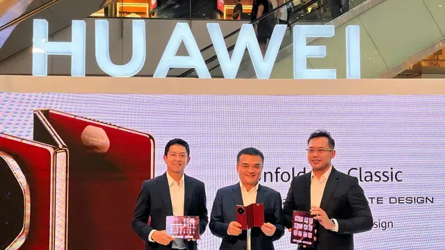 Peluncuran Huawei Mate XT Ultimate Design. (Liputan6/Reanthonio Oktovier Sinanu)