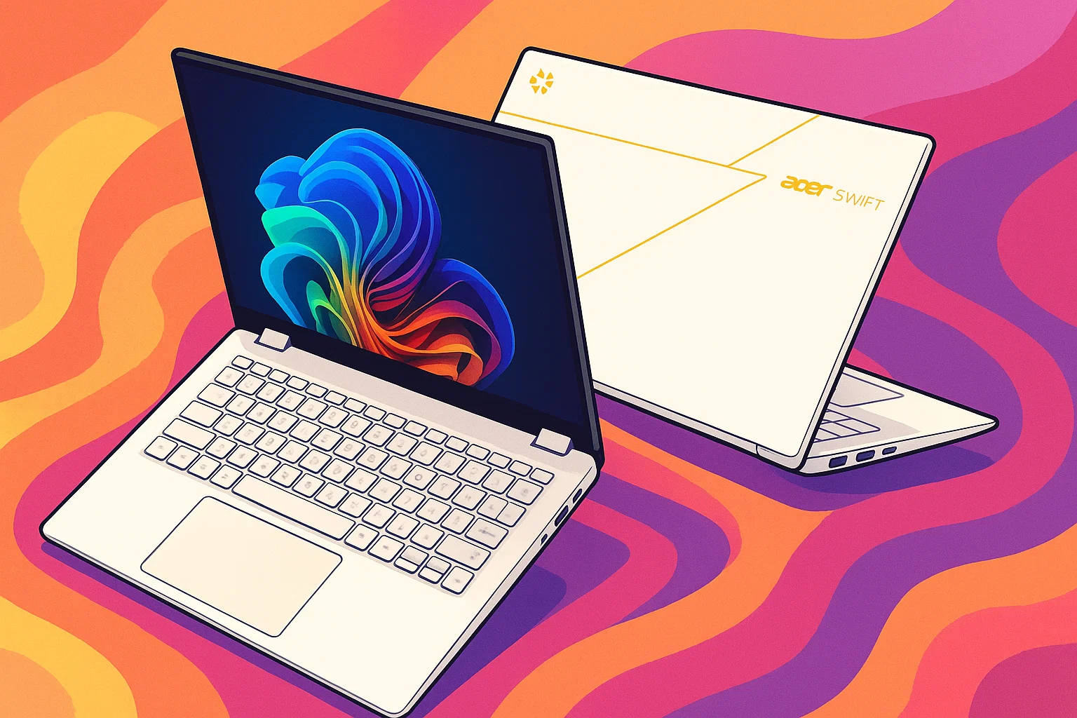 Ilustrasi - Laptop Copilot+ PC Acer Swift Edge 14 AI.