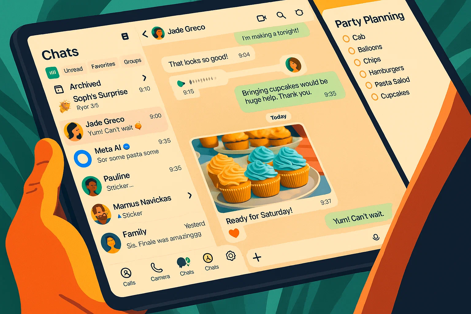 Ilustrasi - WhatsApp Resmi Hadir di iPad.