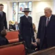 Image Credit AP - Presiden terpilih AS Donald Trump bersama Melania Trump dan Barron Trump tiba untuk kebaktian di Gereja St. John, Senin, 20 Januari 2025, di Washington.