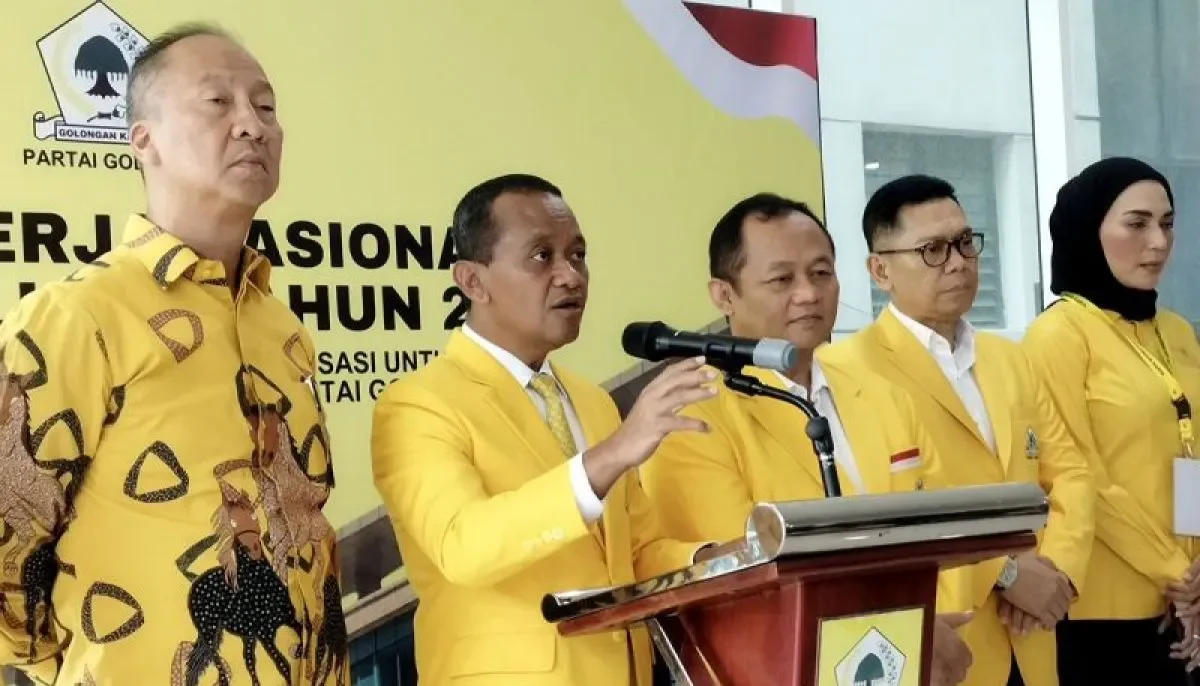 Image Credit Antara - Ketua Umum Partai Golkar Bahlil Lahadalia di Kantor DPP Partai Golkar, Jakarta, Sabtu (8/2/2025).