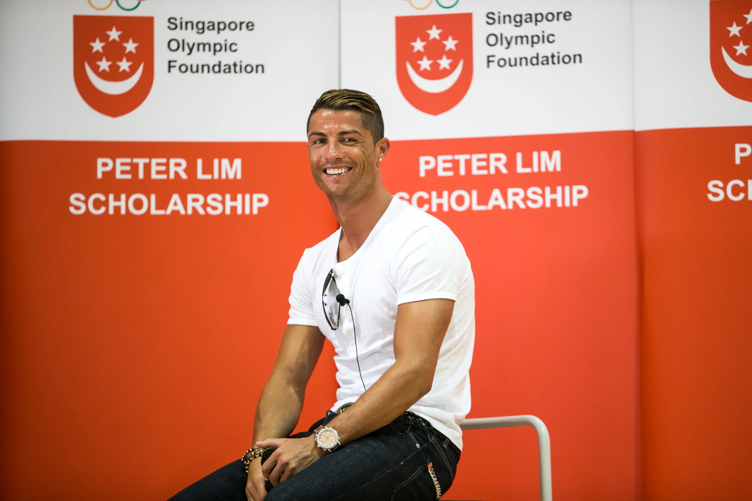 Image Credit Mintmediasports - Foto Cristiano Ronaldo di Singapura tahun 2013 menghadiri acara SOF-PLS.