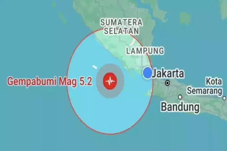 Image Credit Istimewa - Badan Meteorologi, Klimatologi, dan Geofisika (BMKG) melaporkan gempa bumi berkekuatan 5,2 magnitudo mengguncang Kabupaten Pesisir Barat, Lampung pada Sabtu, 8 Februari 2025 pukul 12.00 WIB.