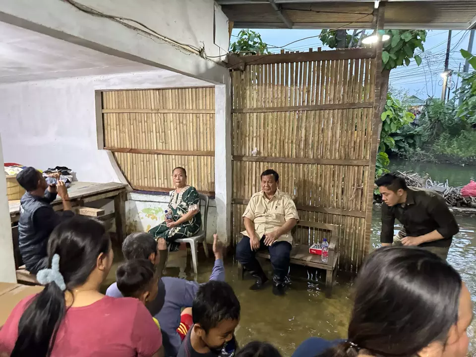 Image Credit Istimewa - Presiden Prabowo Subianto mengunjungi warga terdampak banjir di Kampung Tambun Inpres, Babelan, Kabupaten Bekasi, Sabtu, 8 Maret 2025.