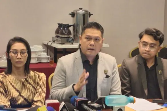 Yayasan mitra Program Makan Bergizi Gratis (MBG) di Kalibata, Yayasan Media Berkat Nusantara memberikan keterangan pers, Jakarta, Jumat (25/4/2025). (Antara/Luthfia Miranda Putri)