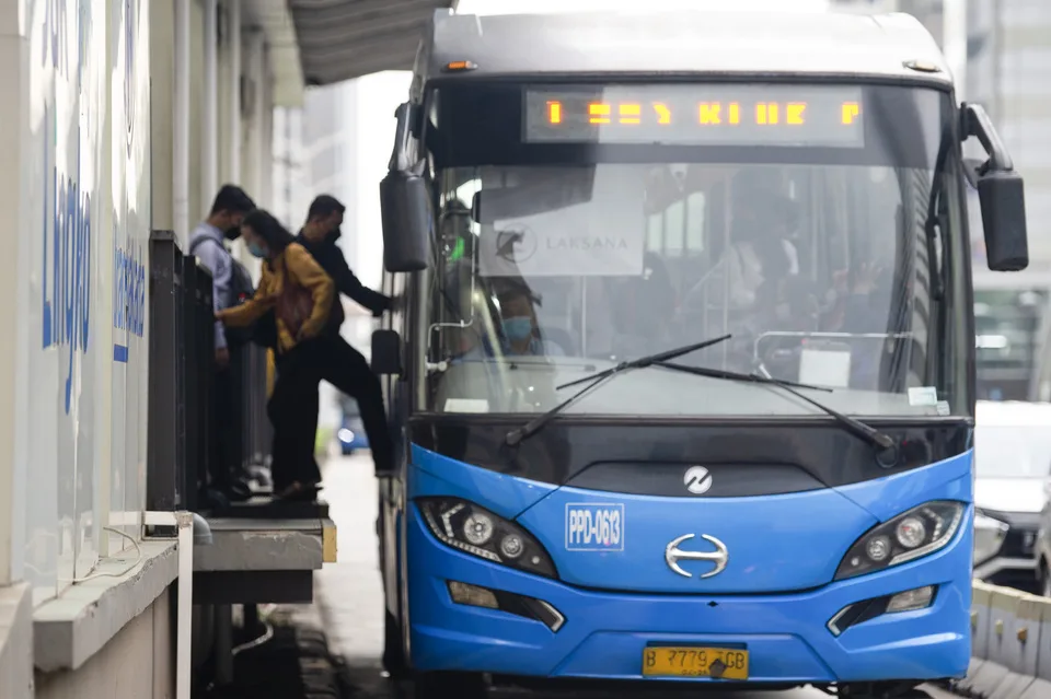 Ilustrasi Transjakarta. (Antara)
