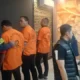 Para Tersangka Kadin Cilegon Minta Proyek Rp5 Triliun di Polda Banten. (Jumat, 16/05/2025). (Yandhi Deslatama)