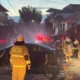 Mobil listrik BYD Seal terbakar di garasi. (Dok. Gulkarmat Jakarta Barat)