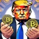 Aset kripto memecoin bertema Donald Trump (TRUMP). (AI Generate)
