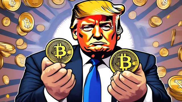 Aset kripto memecoin bertema Donald Trump (TRUMP). (AI Generate)