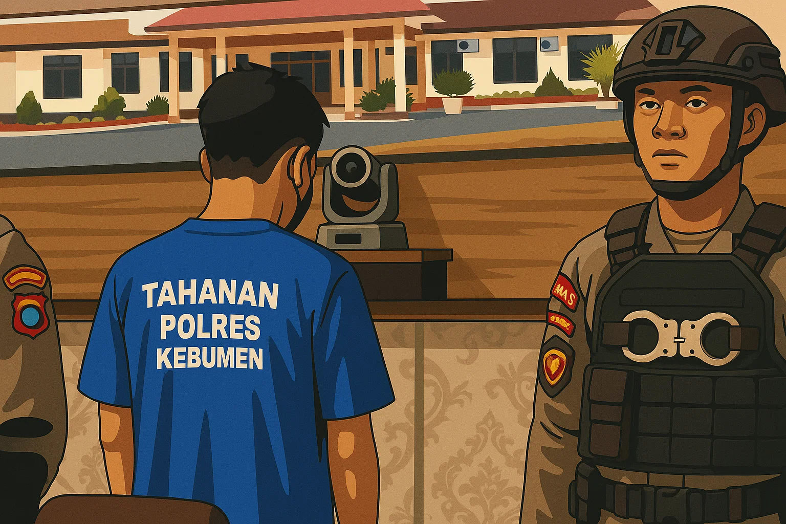 Ilustrasi - WH (27), pelaku pembunuhan kepala sekolah saat gelar perkara di Mapolres Kebumen, Jumat 23 Mei 2025.