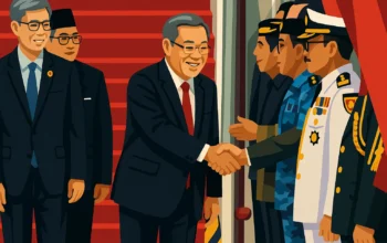 Presiden Prabowo Terima Kunjungan Resmi PM China Li Qiang di Istana Merdeka
