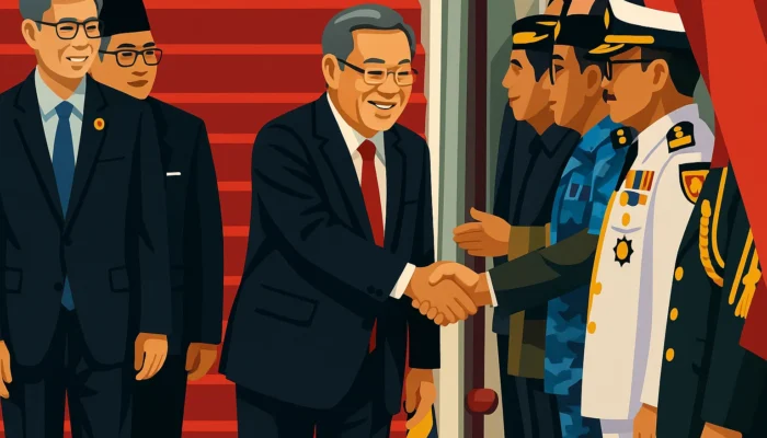 Presiden Prabowo Terima Kunjungan Resmi PM China Li Qiang di Istana Merdeka