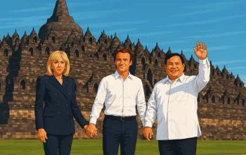 Keakraban Prabowo dan Macron di Candi Borobudur: Momen Hangat di Tengah Diplomasi