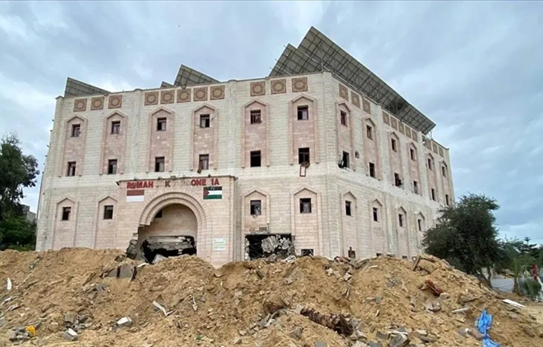 Arsip foto - Rumah Sakit Indonesia di Beit Lahia, Gaza Utara, yang menjadi sasaran serangan Israel.(Antara)