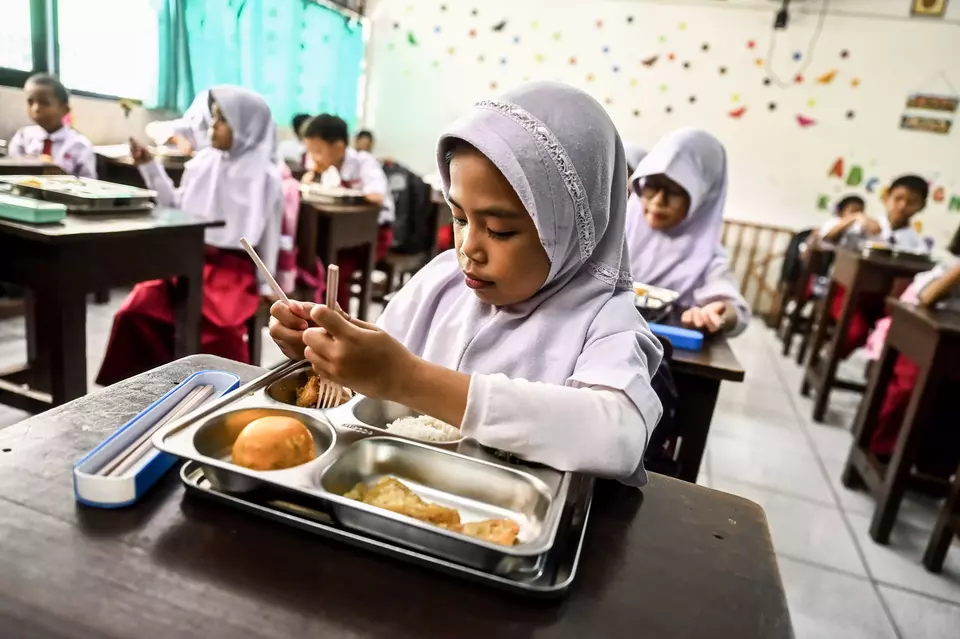 Ilustrasi program makan bergizi gratis (MBG). (Antara/Rivan Awal Lingga)
