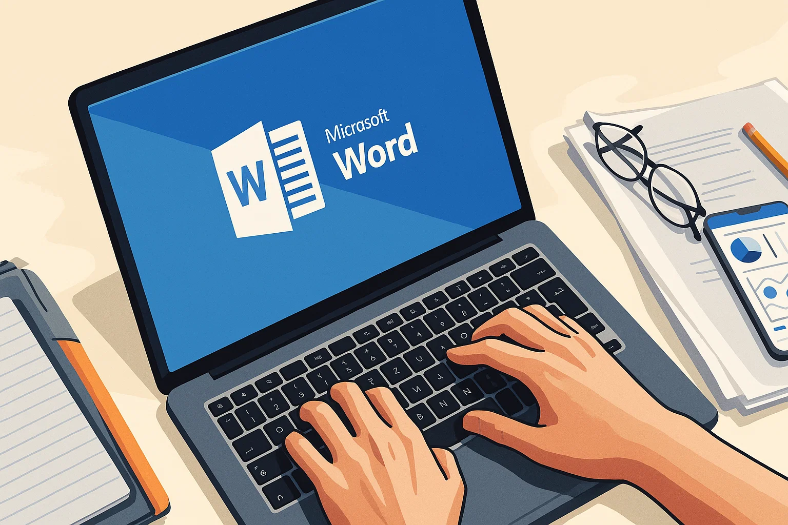 Ilustrasi - Penggunaan Fitur Microsoft Word untuk Usaha Kecil.