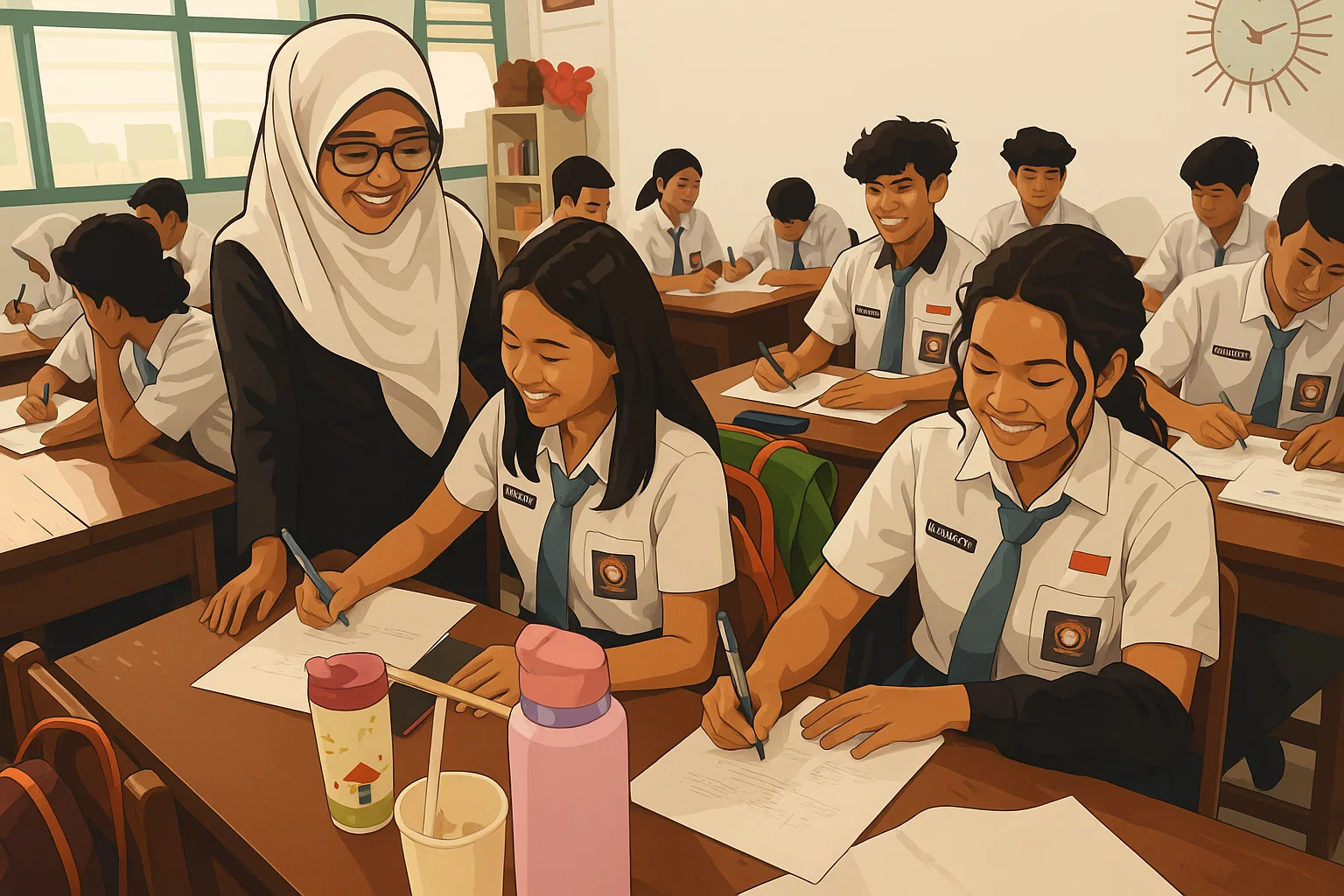 Ilustrasi siswa SMA.