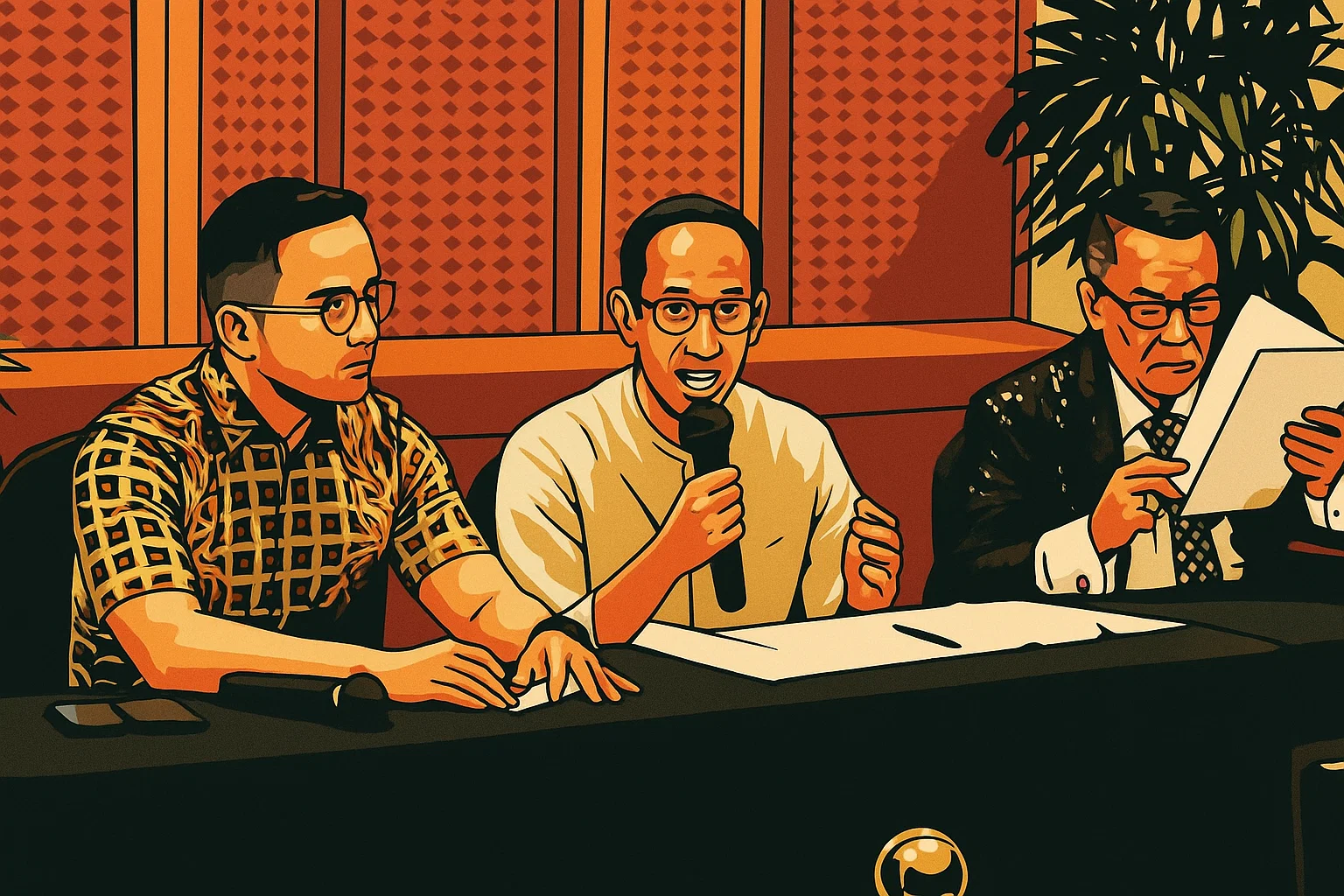Ilustrasi - Mantan Menteri Pendidikan, Kebudayaan, Riset, dan Teknologi (Mendikbudristek) Nadiem Makarim menegaskan kebijakan pengadaan laptop Chromebook tidak ditujukan untuk wilayah tertinggal, terdepan, dan terluar (3T) dalam konferensi pers yang digelar di The Dharmawangsa, Jakarta Selatan, Selasa 10 Juni 2025.