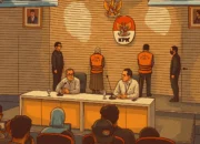 Ilustrasi - Konferensi pers penahanan dua orang tersangka kasus pengadaan sistem proteksi tenaga kerja Indonesia (TKI) di Kementerian Ketenagakerjaan (Kemnaker) di Gedung KPK, Jakarta, Kamis, 25 Januari 2024.