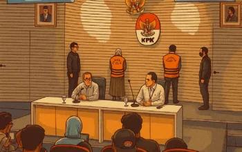 Ilustrasi - Konferensi pers penahanan dua orang tersangka kasus pengadaan sistem proteksi tenaga kerja Indonesia (TKI) di Kementerian Ketenagakerjaan (Kemnaker) di Gedung KPK, Jakarta, Kamis, 25 Januari 2024.