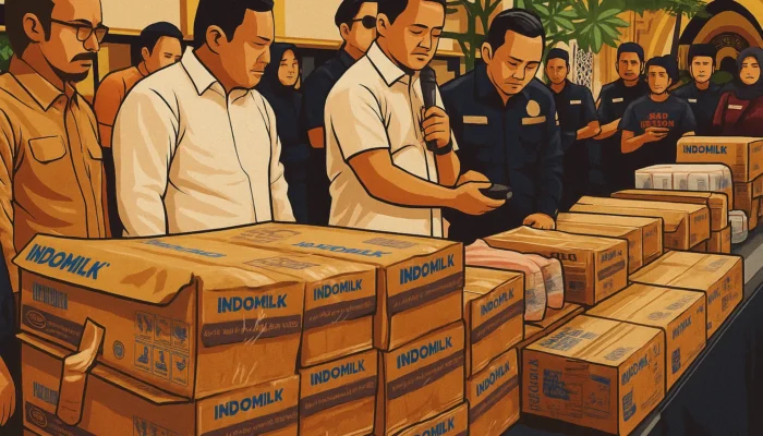 Polisi Bogor Gagalkan Peredaran 404 Dus Susu Kedaluwarsa dengan Modus Pemalsuan Label
