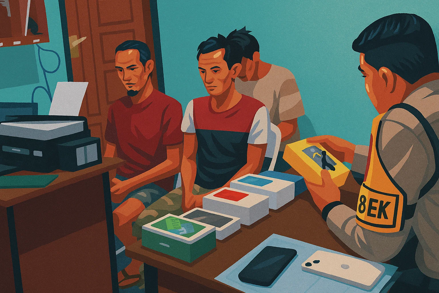 Ilustrasi - Tiga karyawan logistik di Bandara Hasanuddin ditangkap polisi karena mencuri 68 unit ponsel dan smartwatch.