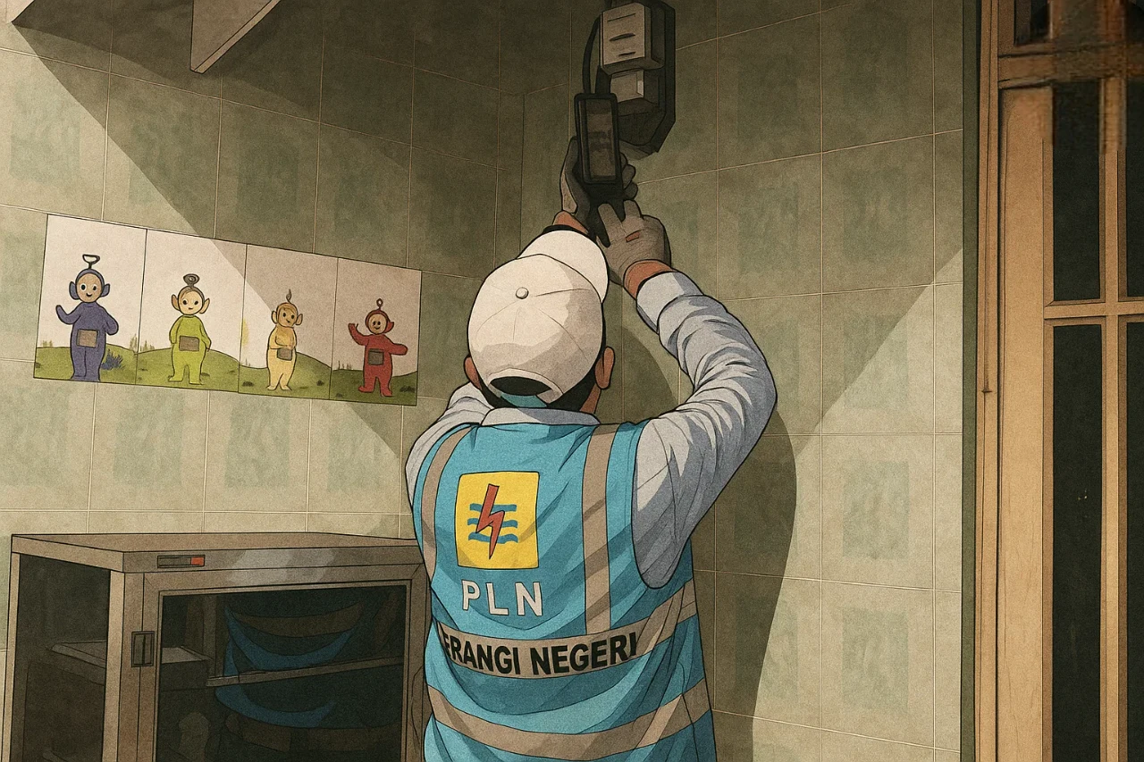 Ilustrasi - Petugas PLN melakukan pencatatan meteran listrik di rumah warga kawasan Kebayoran Baru, Jakarta, Selasa (30/6/2020). PLN memastikan seluruh petugas dikerahkan mencatat ke rumah pelanggan pascabayar untuk digunakan sebagai dasar perhitungan tagihan listrik bulan Juli 2020.