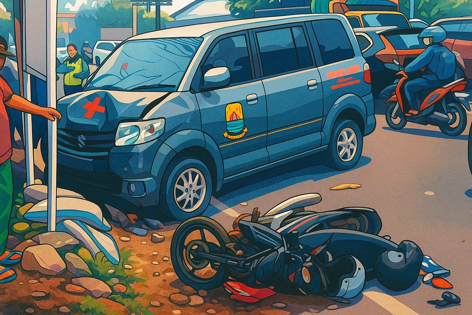 Ilustrasi - Kecelakaan maut terjadi di Jl Raya Jenderal Sudirman (Penggung), Kota Cirebon, Kamis (19/6/2025).