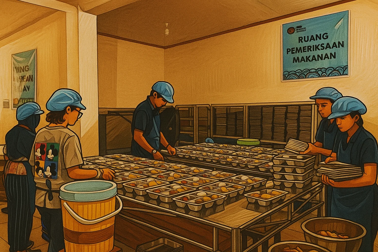 Ilustrasi - Mitra dapur Makan Bergizi Gratis (MBG) di Kecamatan Tanjung Raja, Ogan Ilir, Sumatra Selatan.