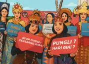 Ilustrasi - Petugas berpakaian adat daerah menunjukkan tulisan saat social community gathering Satgas Saber Pungli di Jakarta, Minggu (17/9). Kemenko Polhukam meluncurkan maskot dan melakukan sosialisasi satgas saber pungli.
