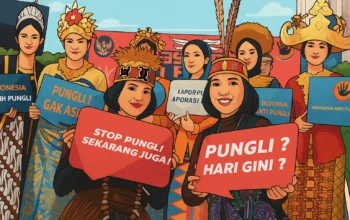 Ilustrasi - Petugas berpakaian adat daerah menunjukkan tulisan saat social community gathering Satgas Saber Pungli di Jakarta, Minggu (17/9). Kemenko Polhukam meluncurkan maskot dan melakukan sosialisasi satgas saber pungli.