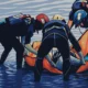 Ilustrasi - Petugas SAR ketika mengevakuasi jenazah Hendi (20) di tepi Sungai Cileungsi, Desa Kembang Kuning, Kecamatan Klapanunggal, Kabupaten Bogor Jawa Barat, Jumat, 20 Juni 2025.