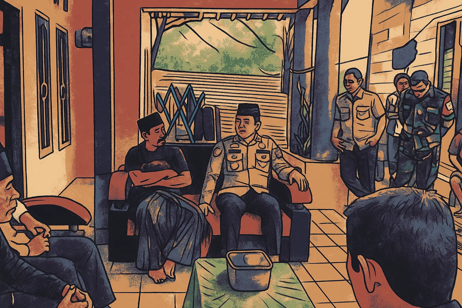 Ilustrasi - Kapolres Cirebon Kota AKBP Eko Iskandar melayat ke rumah duka warga yang meninggal karena tertimbun longsor tambang ilegal, Jumat 20 Juni 2025.