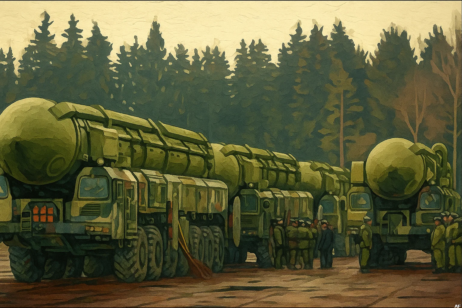 Ilustrasi - Rudal berhulu ledak nuklir milik Rusia.