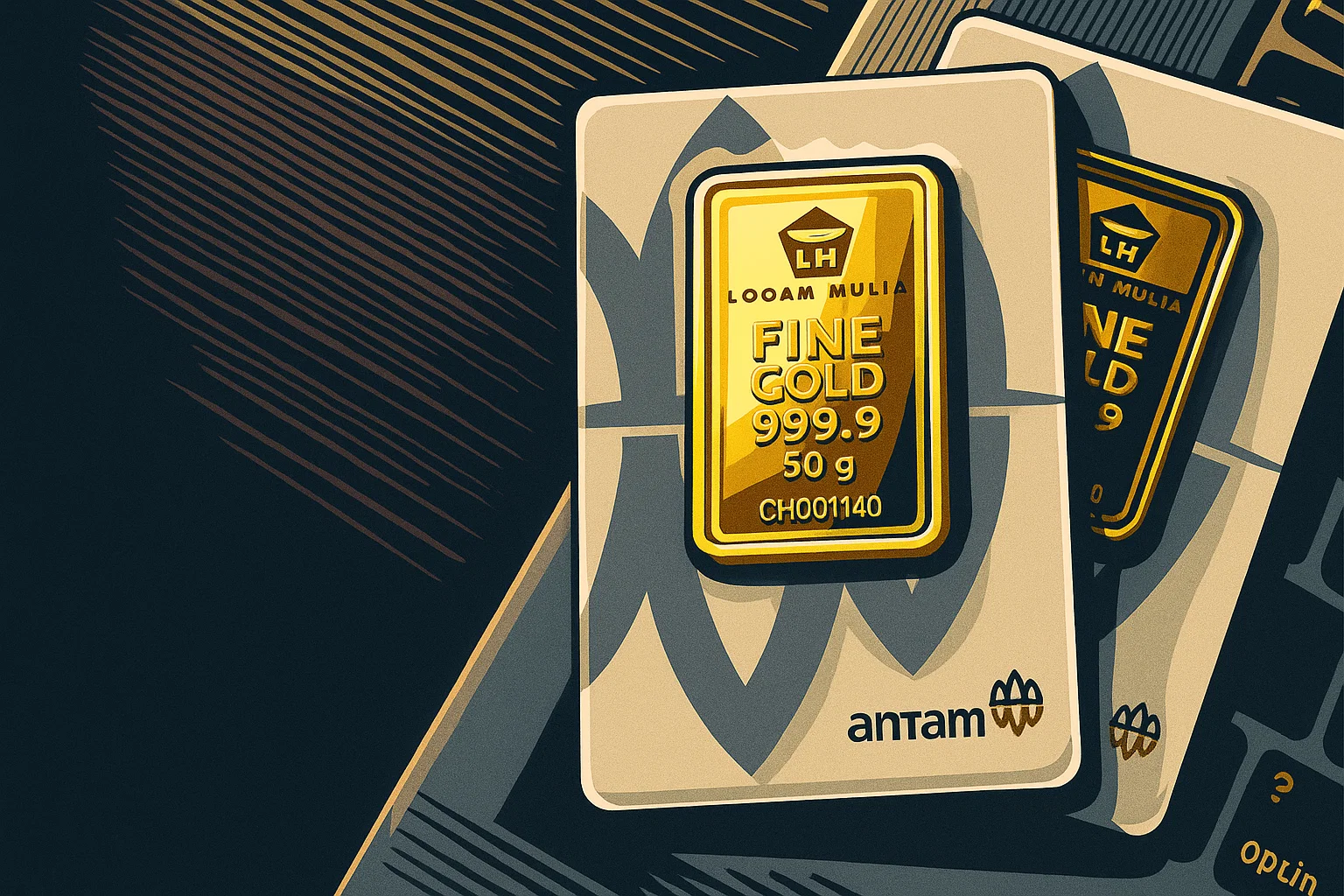 Ilustrasi - Emas Antam.